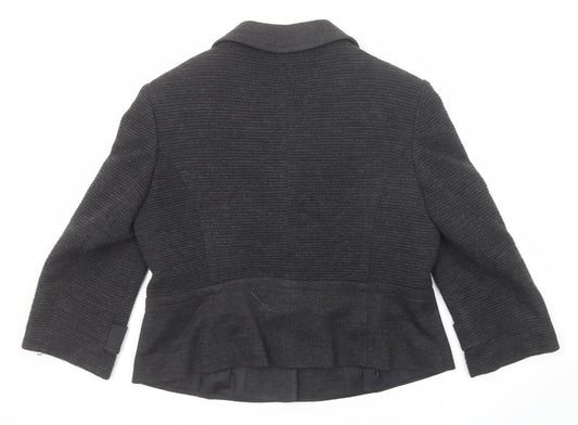 Marks and Spencer Womens Grey Jacket Blazer Size 14 Button