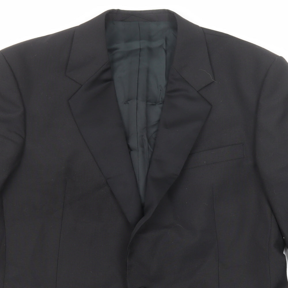 Skopes Mens Black Polyester Jacket Suit Jacket Size 42 Regular