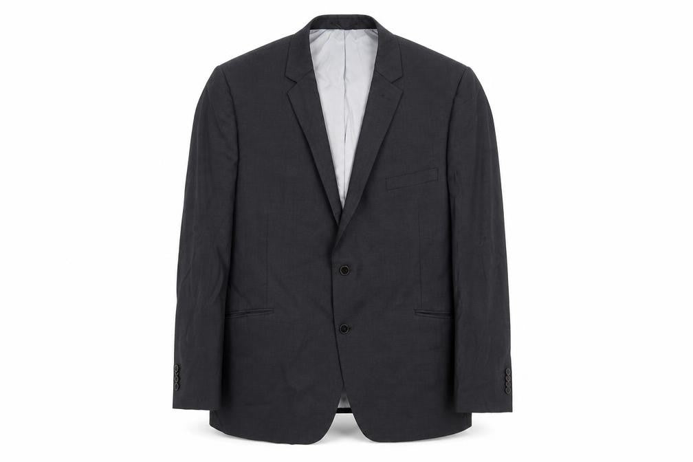 Performance Suit Mens Blue Wool Jacket Suit Jacket Size 48 Regular