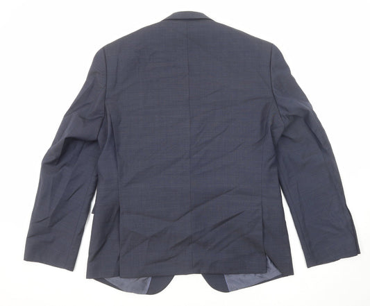 Autograph Mens Blue Wool Jacket Suit Jacket Size 42 Regular