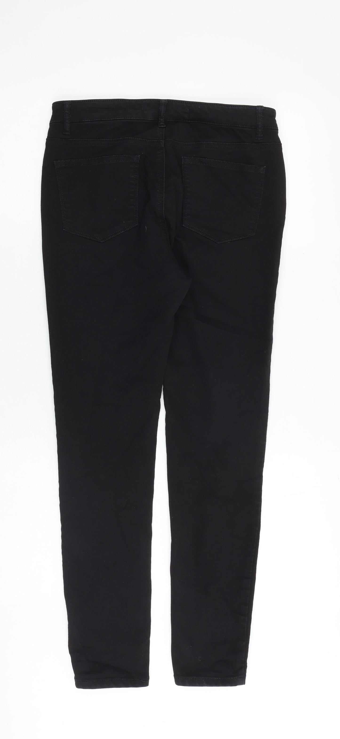 Country Road Womens Black Cotton Skinny Jeans Size 6 Slim Zip