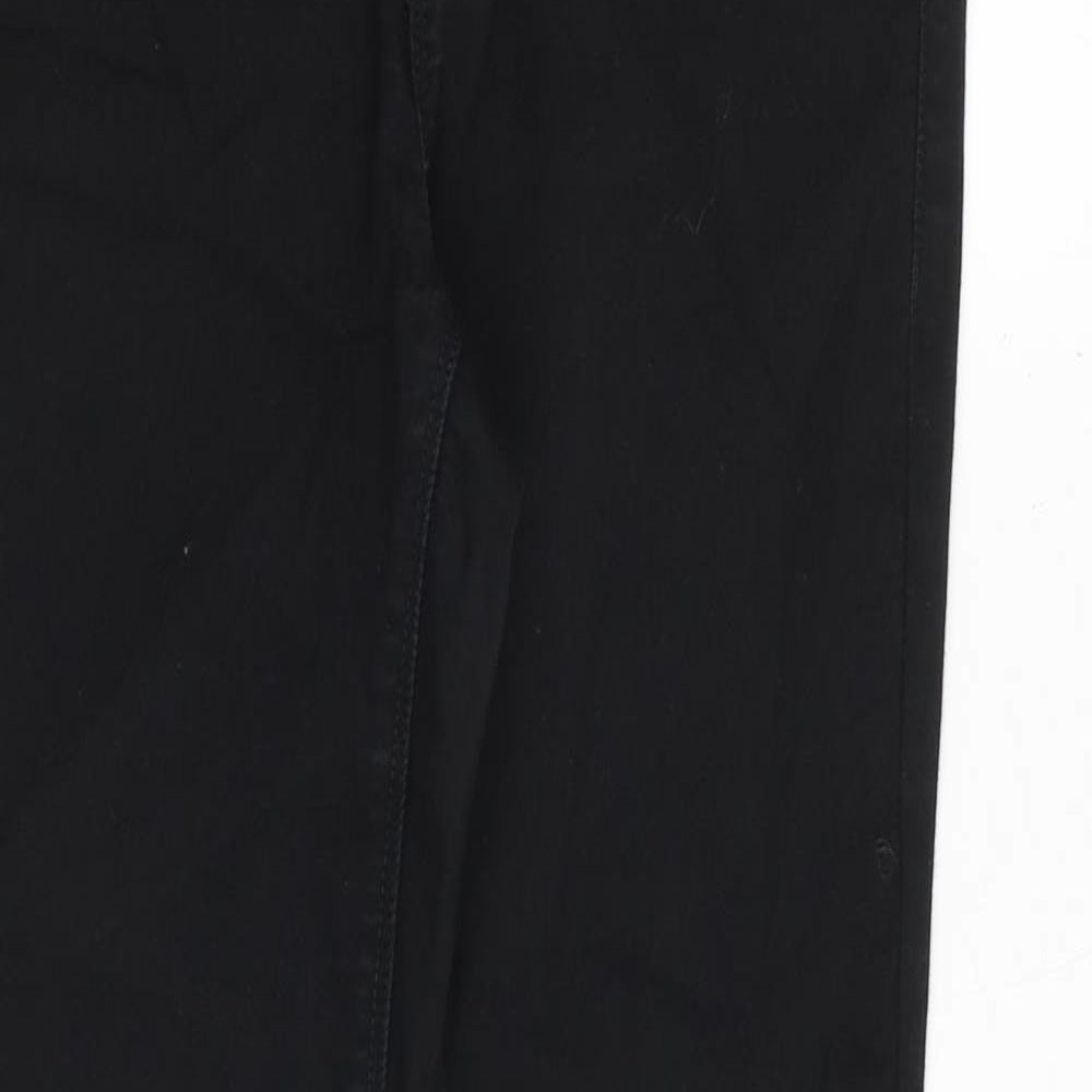 Country Road Womens Black Cotton Skinny Jeans Size 6 Slim Zip