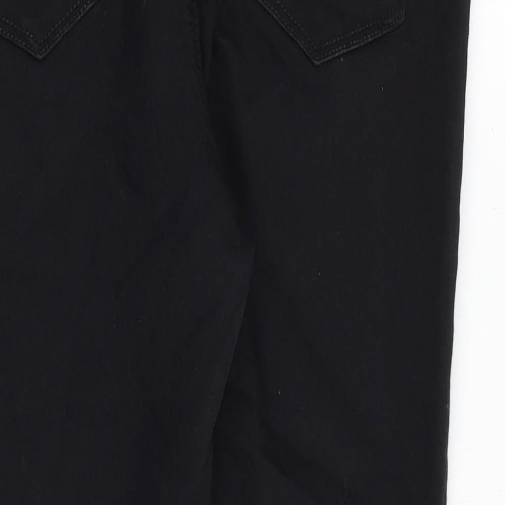 Country Road Womens Black Cotton Skinny Jeans Size 6 Slim Zip