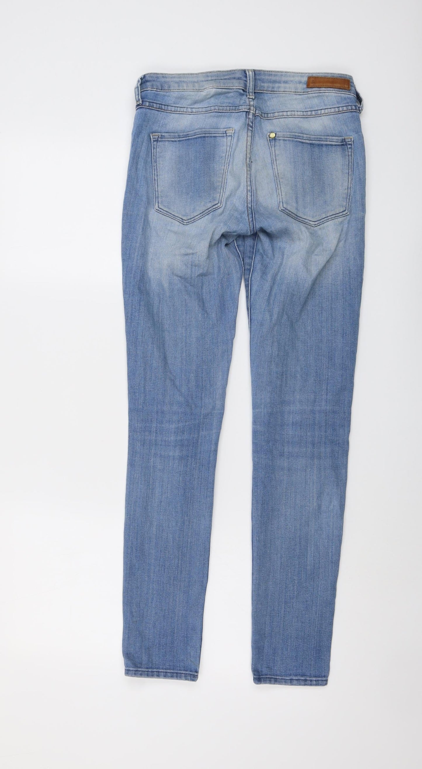 H&M Womens Blue Cotton Skinny Jeans Size 26 in L30 in Regular Button