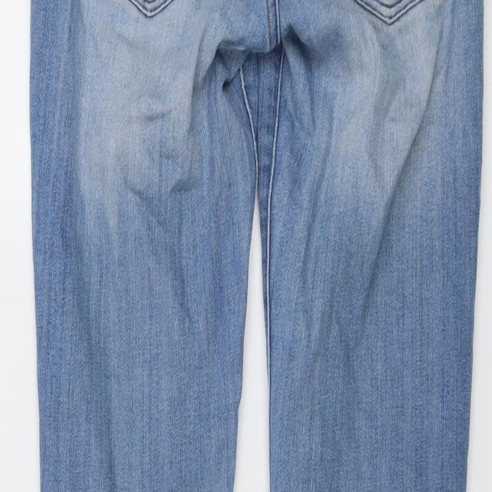 H&M Womens Blue Cotton Skinny Jeans Size 26 in L30 in Regular Button