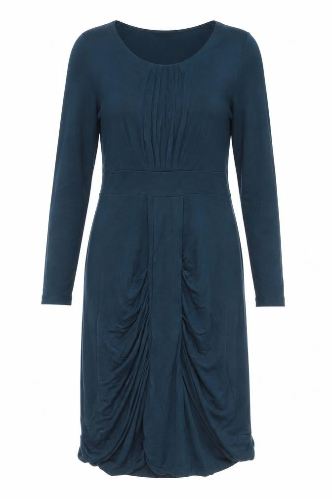 Sandwich Womens Blue Viscose Jumper Dress Size S Round Neck Pullover