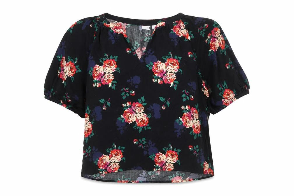 Womens UK Size M Gap Black Viscose Blouse