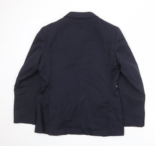 Autograph Mens Blue Polyester Jacket Suit Jacket Size 40 Regular