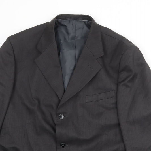 Armando Mens Grey Polyester Jacket Suit Jacket Size 46 Regular