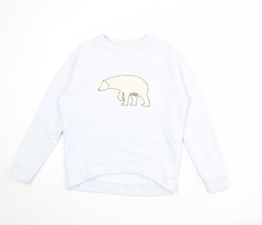 Jack Wills Womens Blue Cotton Pullover Sweatshirt Size M Pullover - Polar Bear