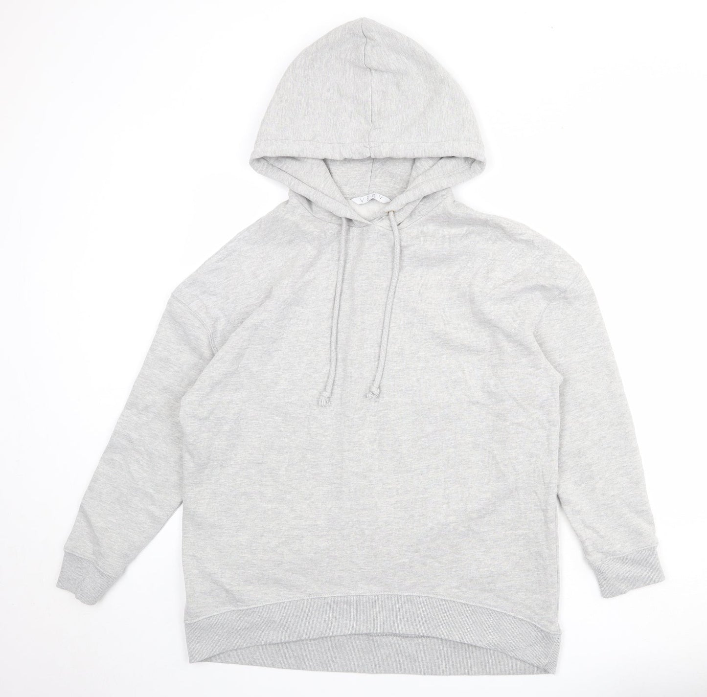 Very Womens Grey Cotton Pullover Hoodie Size 14 Pullover