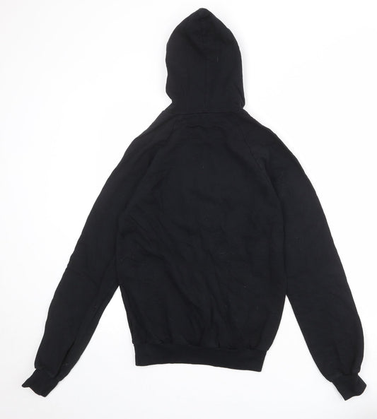American Apparel Womens Black 100% Cotton Pullover Hoodie Size S Pullover