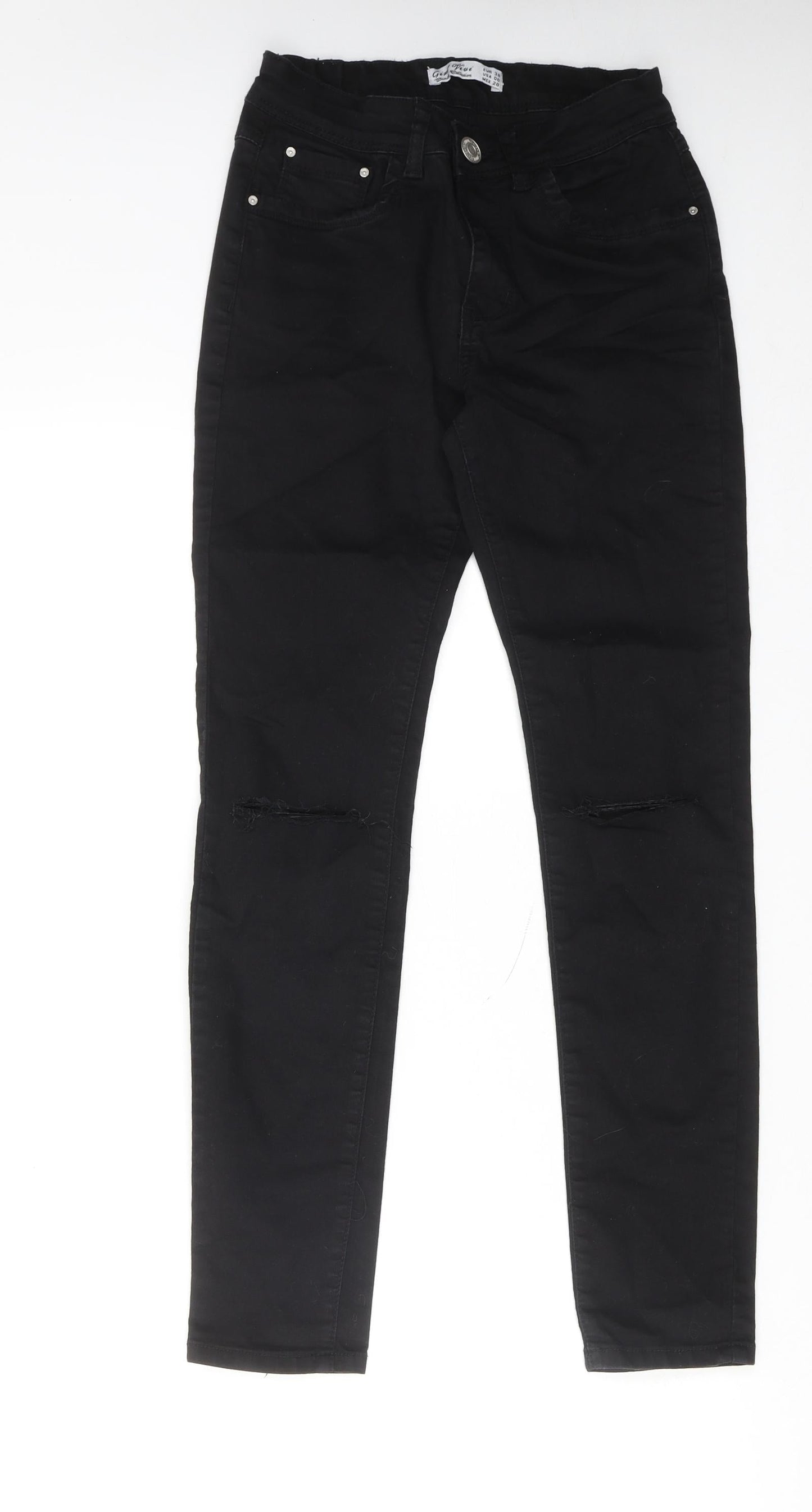 Girl vivi Womens Black Cotton Skinny Jeans Size 10 Regular Zip