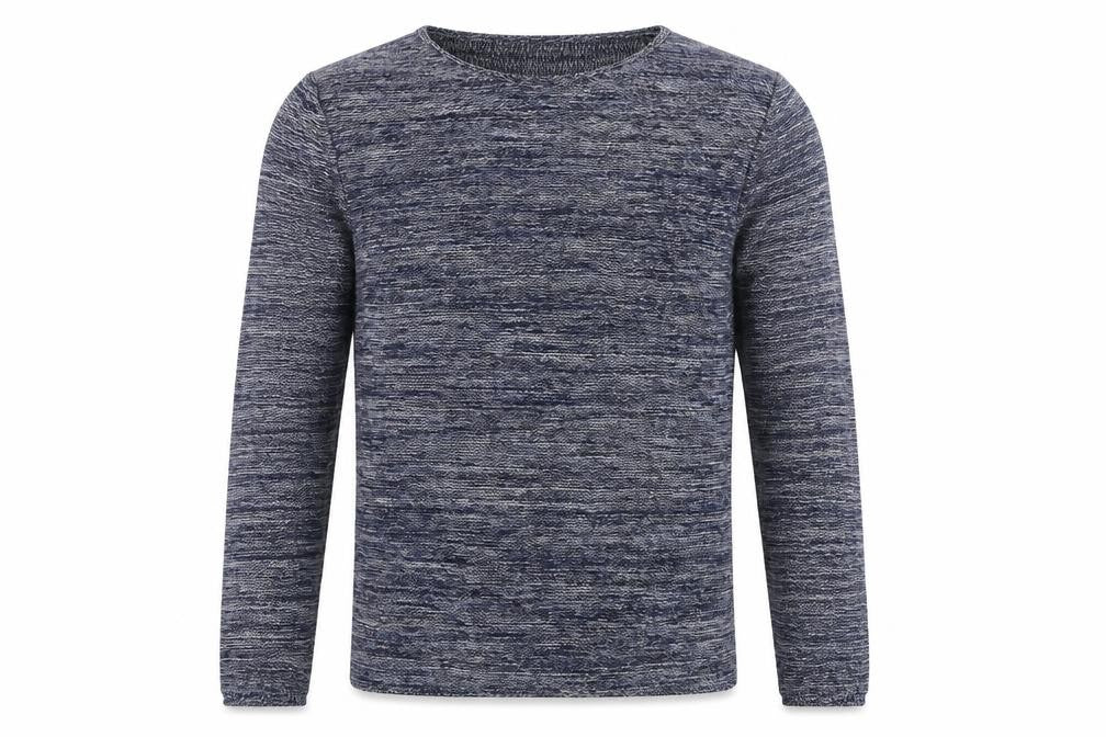 H&M Womens Blue Round Neck Cotton Pullover Jumper Size M
