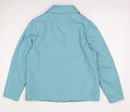 BM Collection Womens Blue Jacket Size 10 Zip