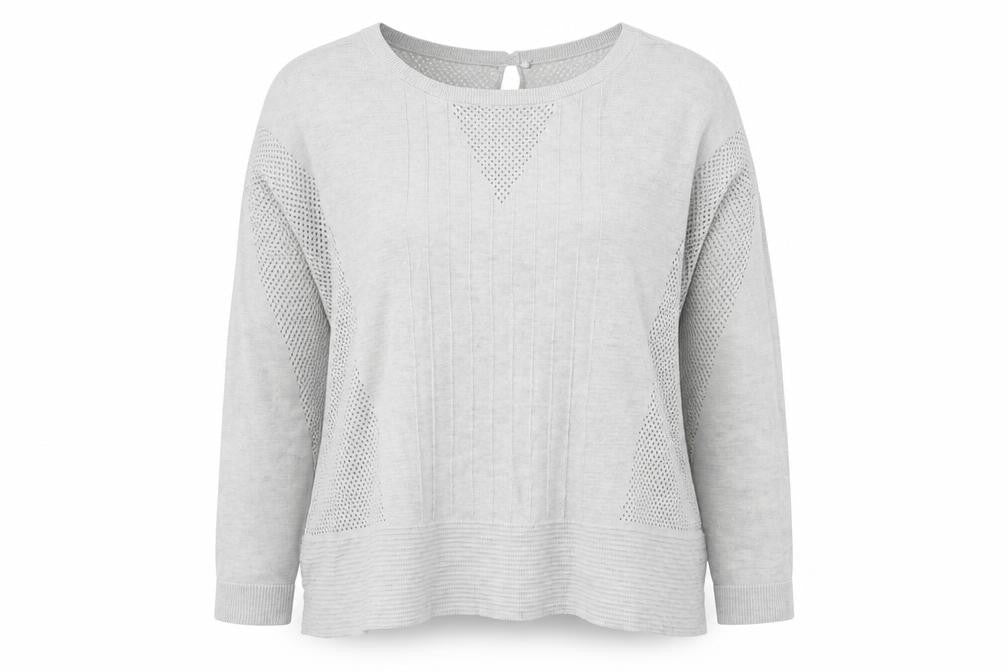 Maison De Nimes Womens Grey Round Neck Viscose Pullover Jumper Size L