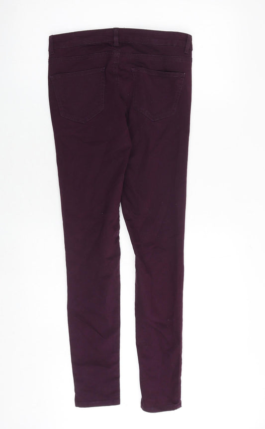 Waredenim Womens Purple Cotton Skinny Jeans Size 12 Regular Zip