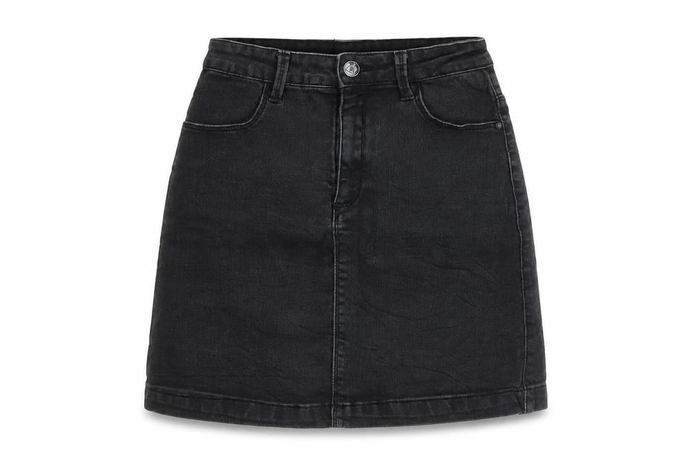Missguided Womens Grey Cotton A-Line Skirt Size 8 Zip