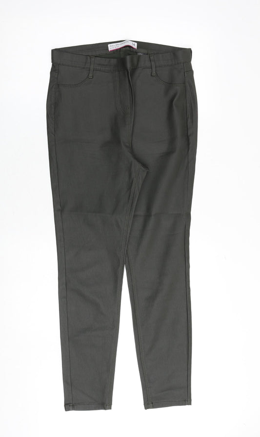 NEXT Womens Grey Viscose Trousers Size 14 Regular