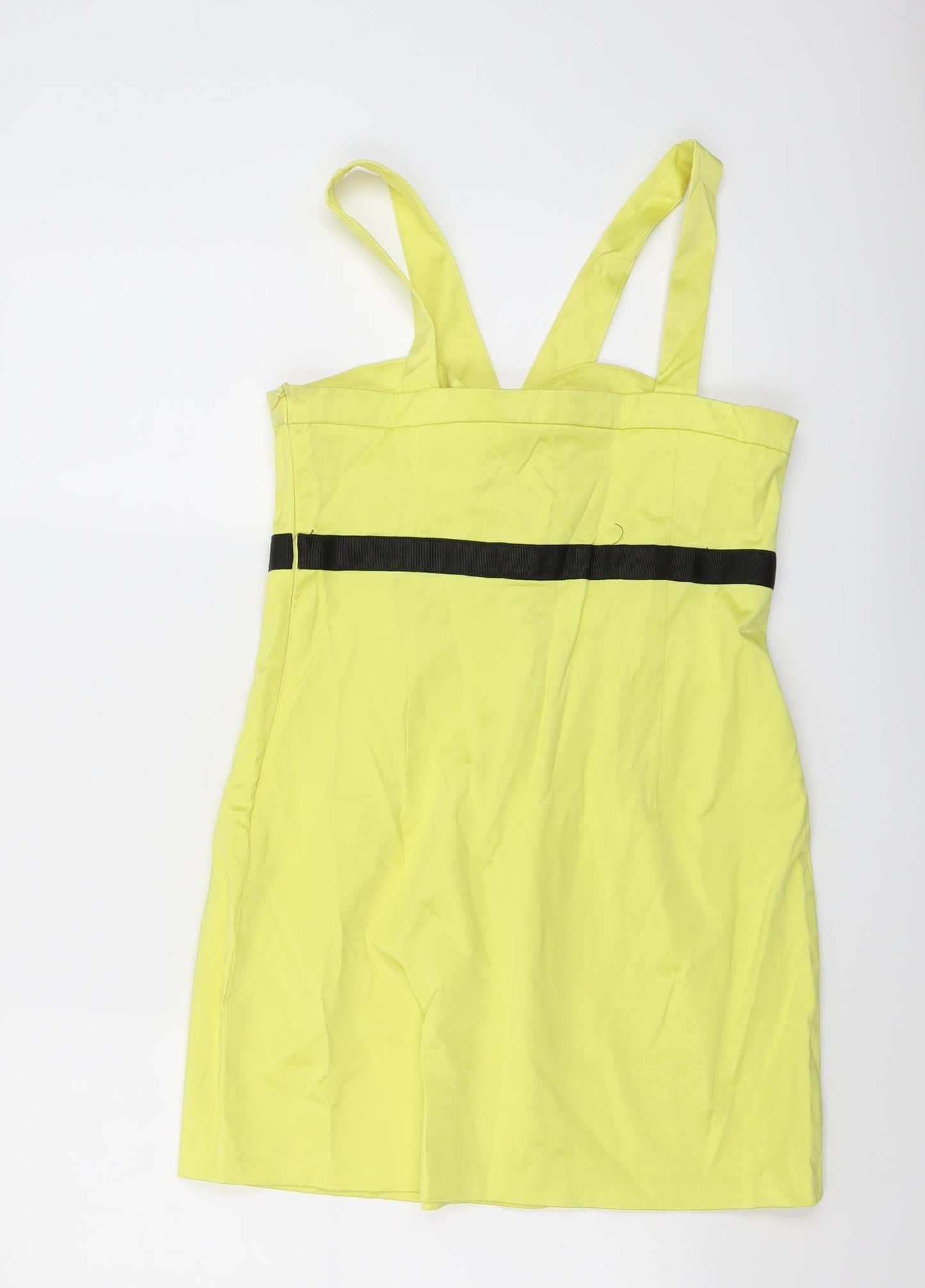 Select Womens Yellow Colourblock Polyester Mini Size 12 Sweetheart Zip