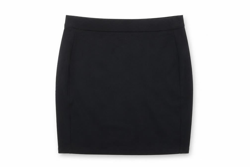Marks and Spencer Girls Black Viscose Mini Skirt Size 13-14 Years Regular Pull On