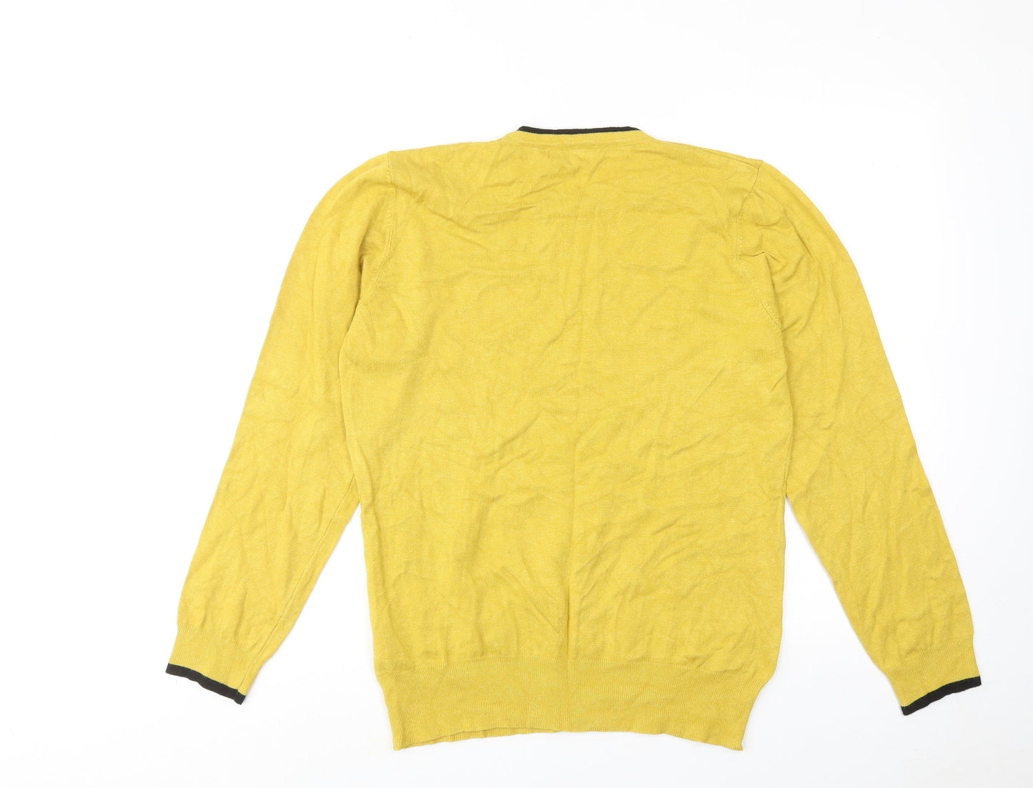 Ellie B Womens Yellow Round Neck Viscose Pullover Jumper Size L