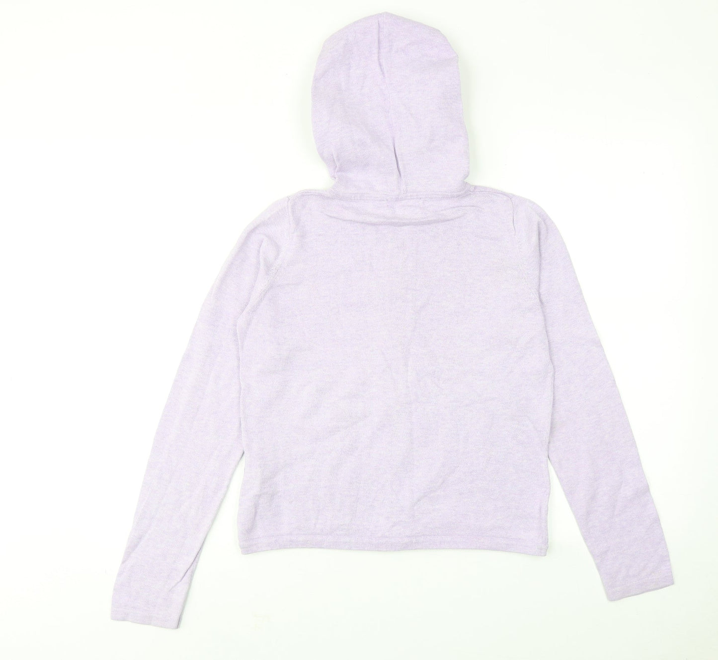 Racing Green Womens Purple Cotton Full Zip Hoodie Size 10 Zip