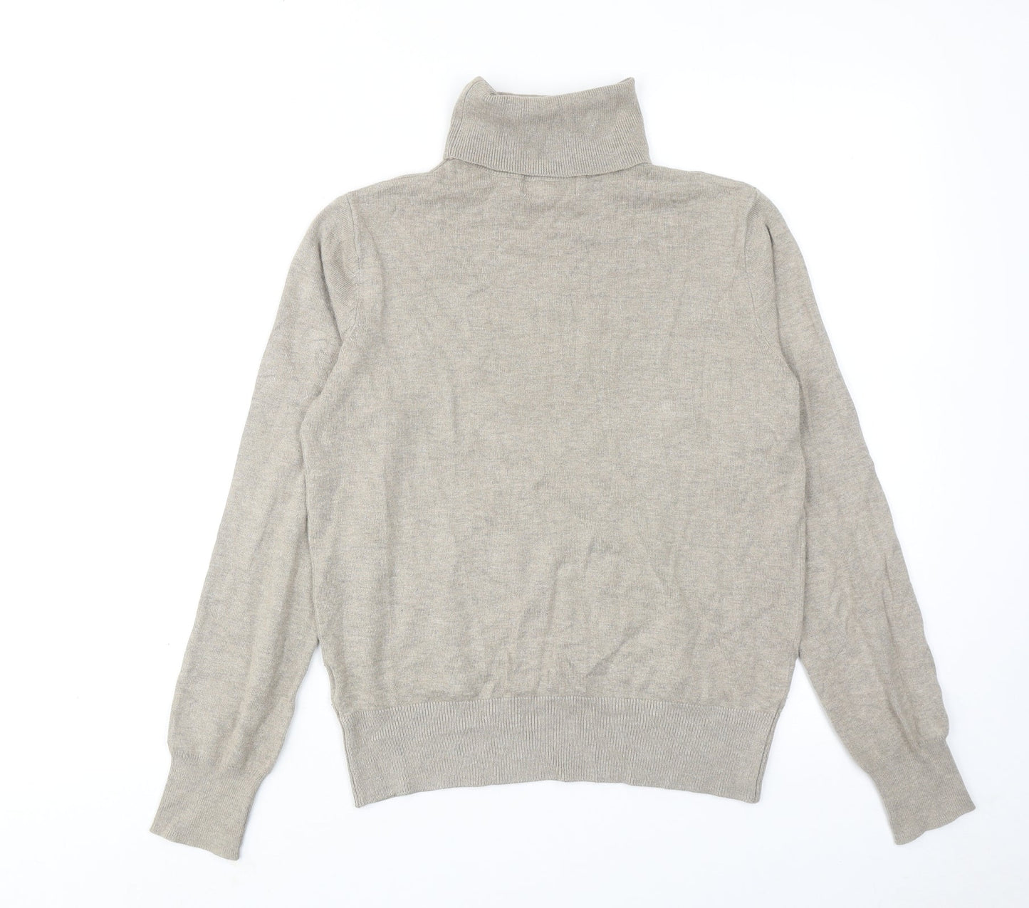 H&M Womens Brown Roll Neck Acrylic Pullover Jumper Size S