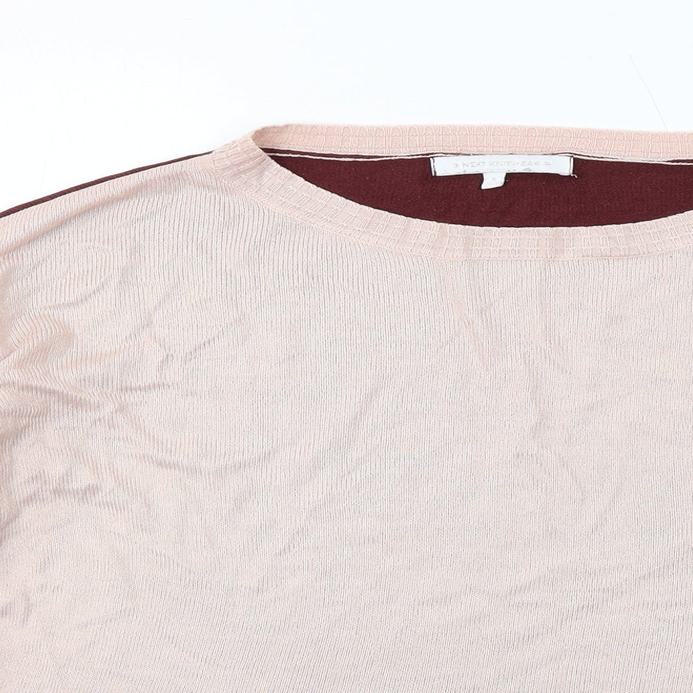 NEXT Womens Pink Round Neck Acrylic Pullover Jumper Size S