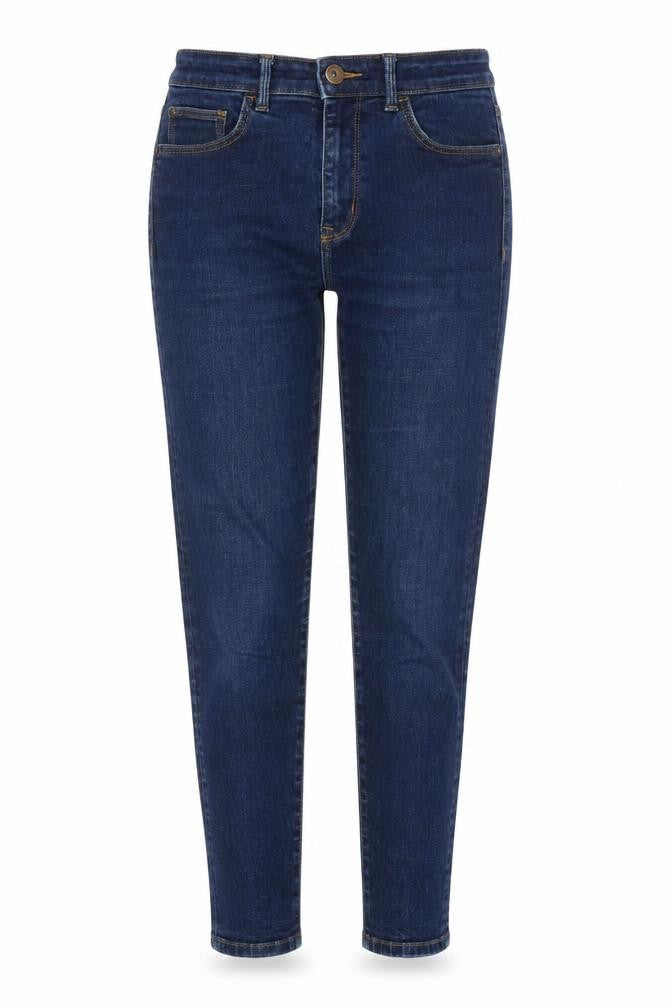 Marks and Spencer Womens Blue Cotton Skinny Jeans Size 10 Regular Zip
