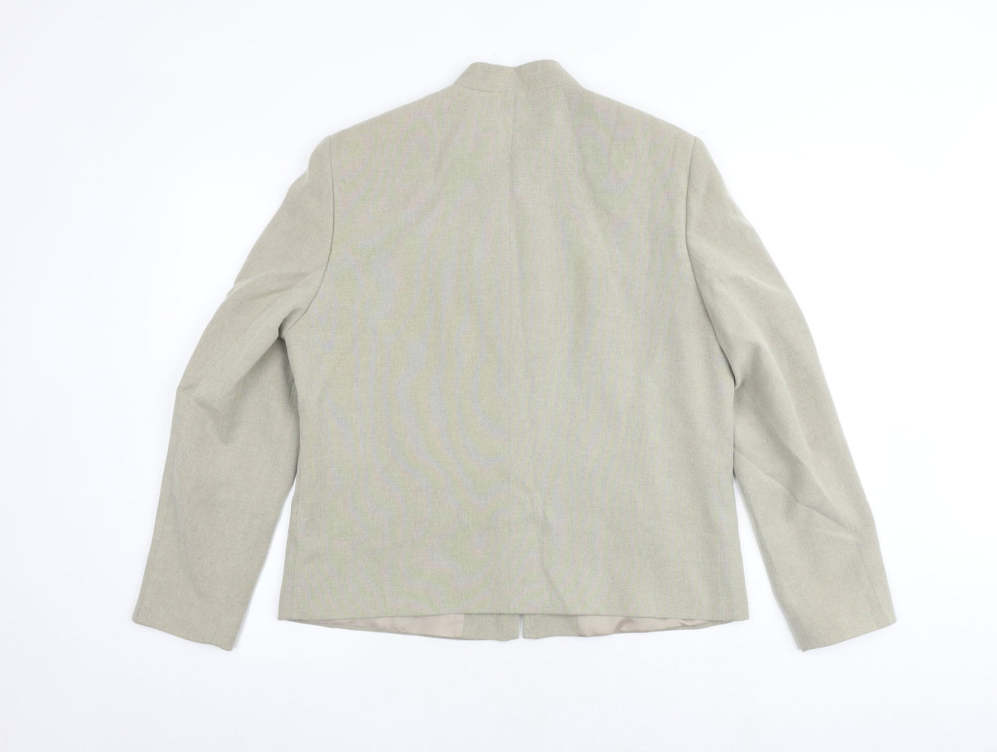 Gerry Weber Womens Beige Jacket Blazer Size 14 Zip