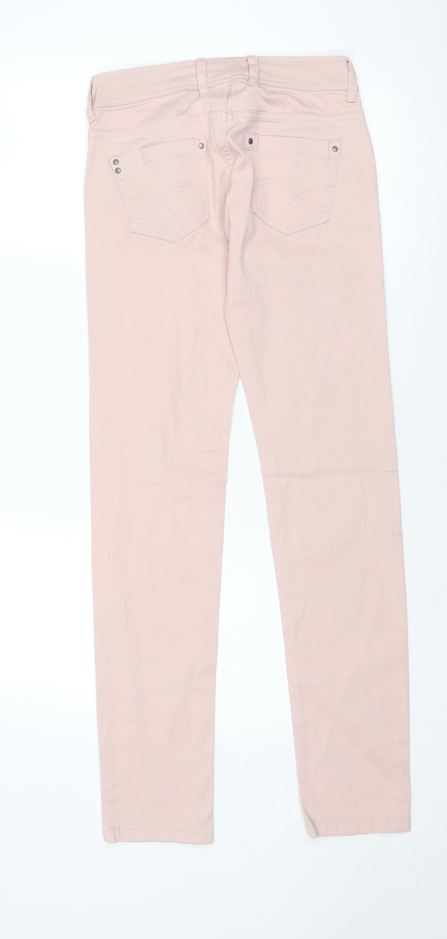 Terranova Womens Pink Cotton Skinny Jeans Size S Regular Button