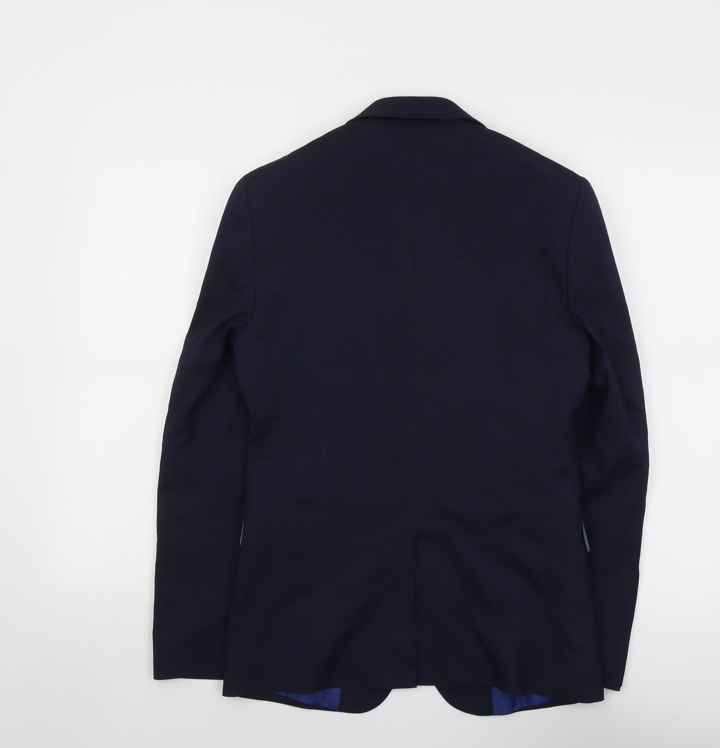Burton Mens Blue Polyester Jacket Suit Jacket Size 34 Regular