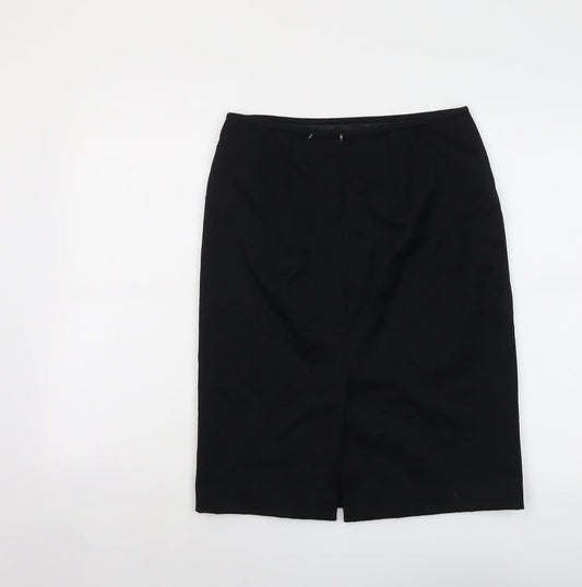 Tablots Womens Black Wool Straight & Pencil Skirt Size 6 Zip