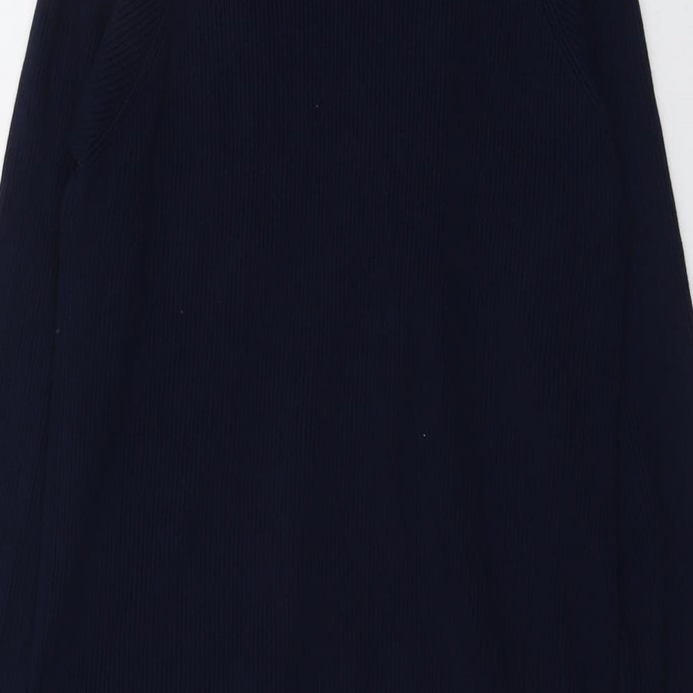 Marks and Spencer Womens Blue V-Neck Viscose Cardigan Jumper Size XS