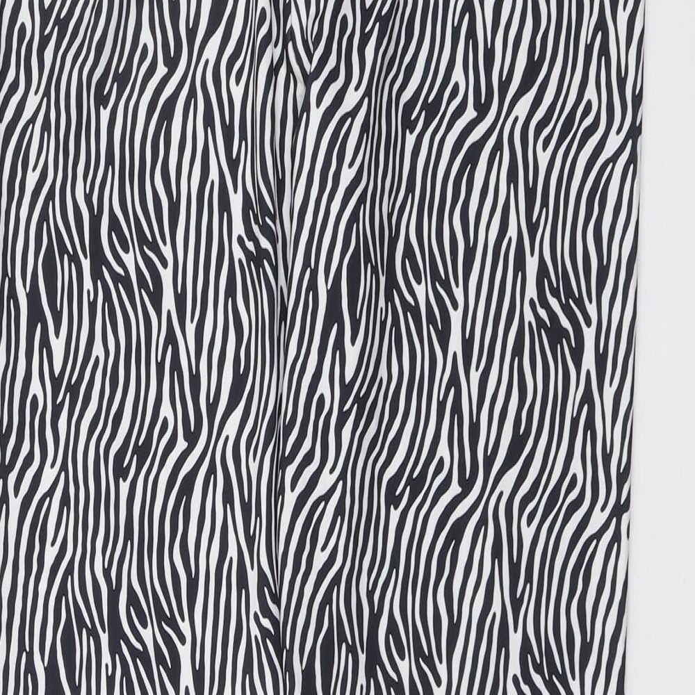 Only Carmakoma Womens Black Animal Print Polyester Carrot Leggings Size M L28 in - Zebra Print