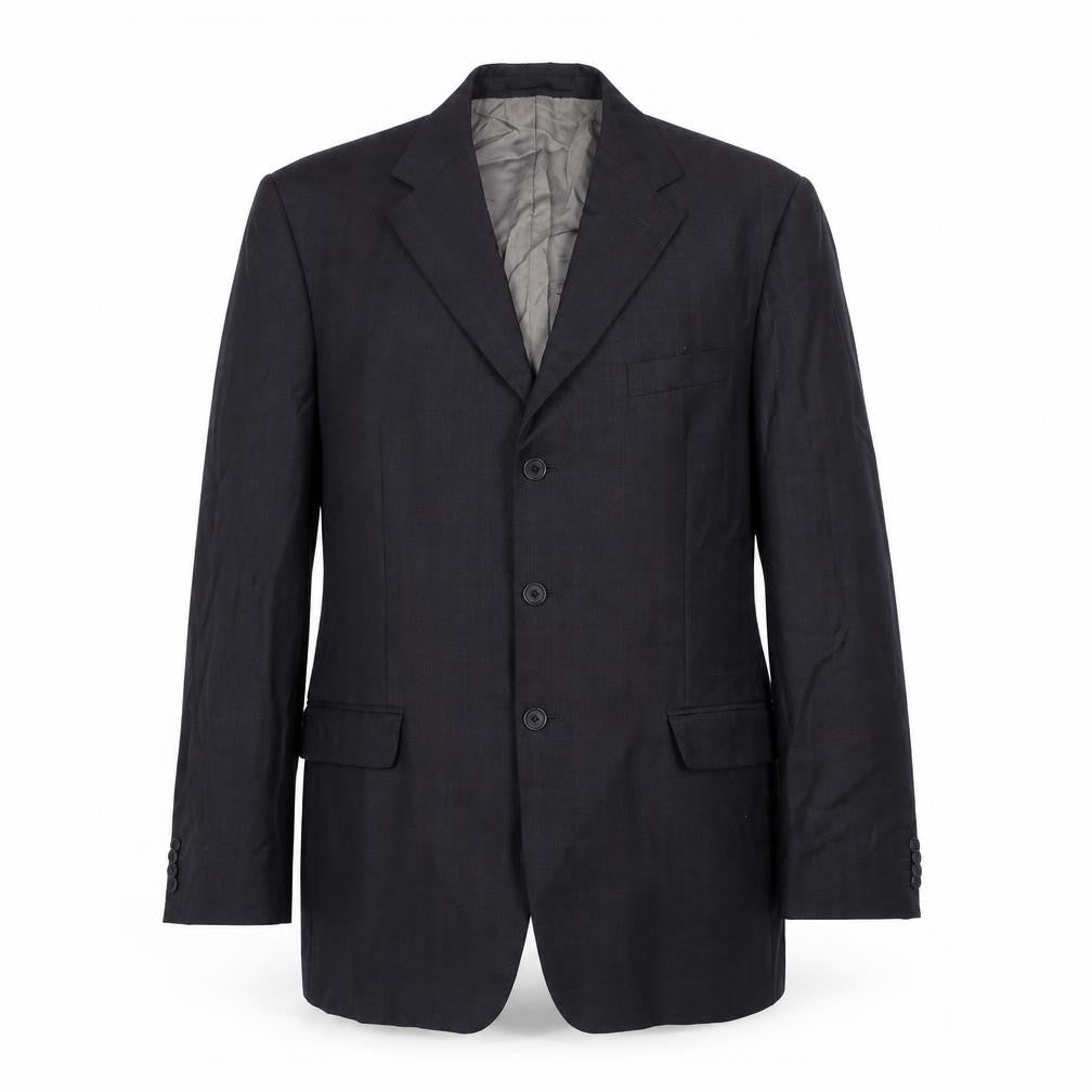 Marks and Spencer Mens Grey Plaid Wool Jacket Suit Jacket Size 42 Regular