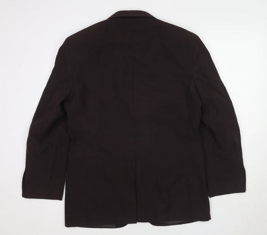 Marks and Spencer Mens Brown Polyester Jacket Suit Jacket Size 38 Regular