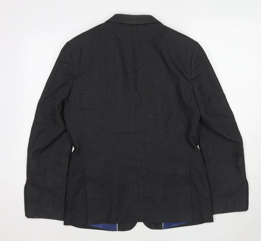 Marks and Spencer Mens Grey Polyester Jacket Suit Jacket Size 38 Regular