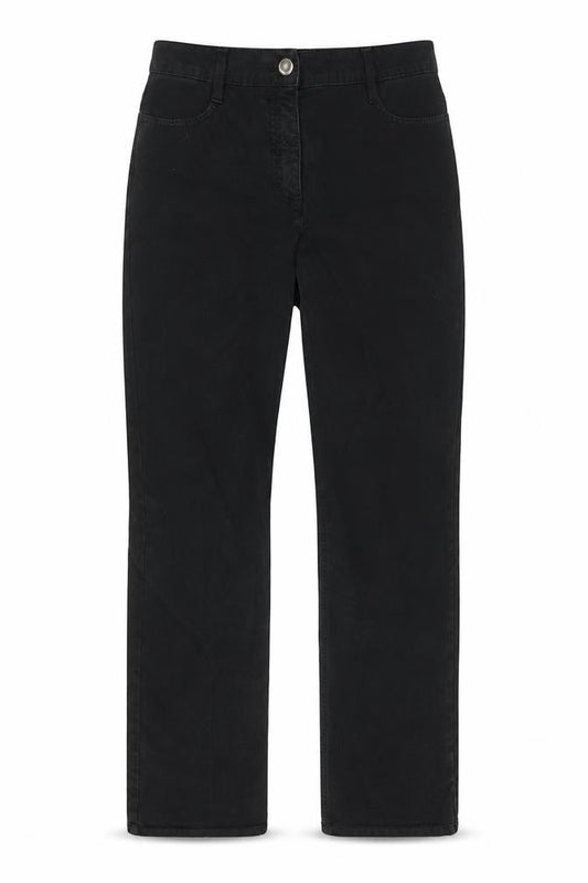 Betty Barclay Womens Black Cotton Straight Jeans Size 28 in Regular Zip