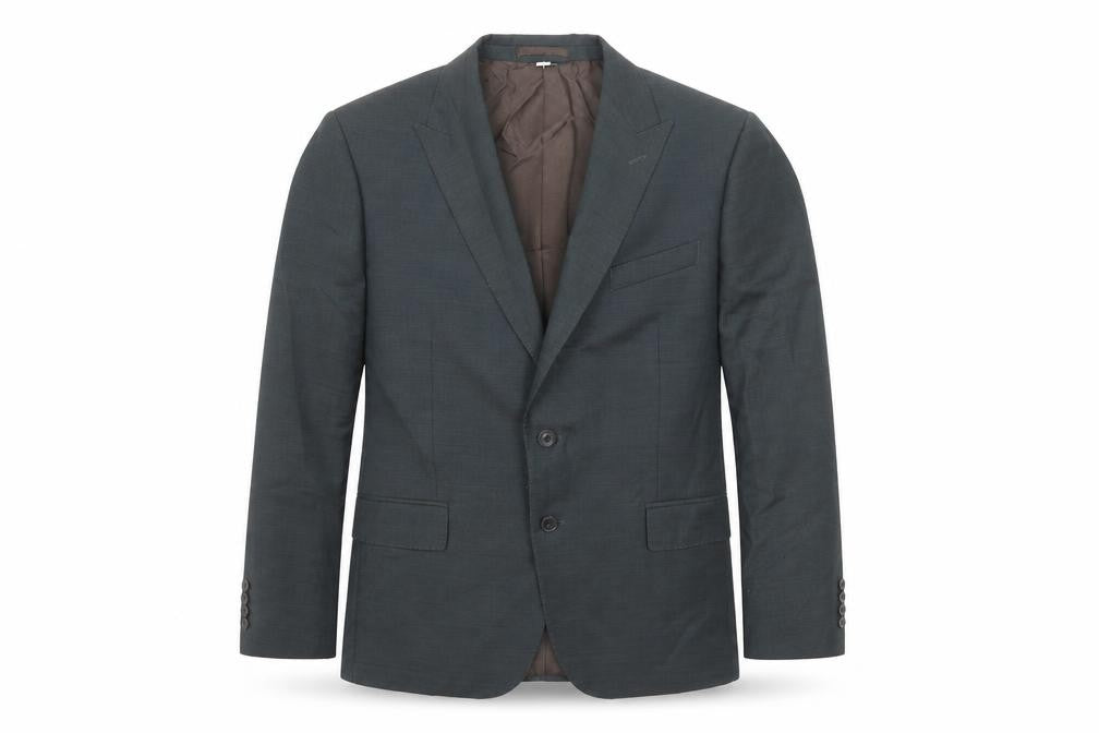 Front view of Autograph men’s grey wool jacket suit jacket, size 44, regular