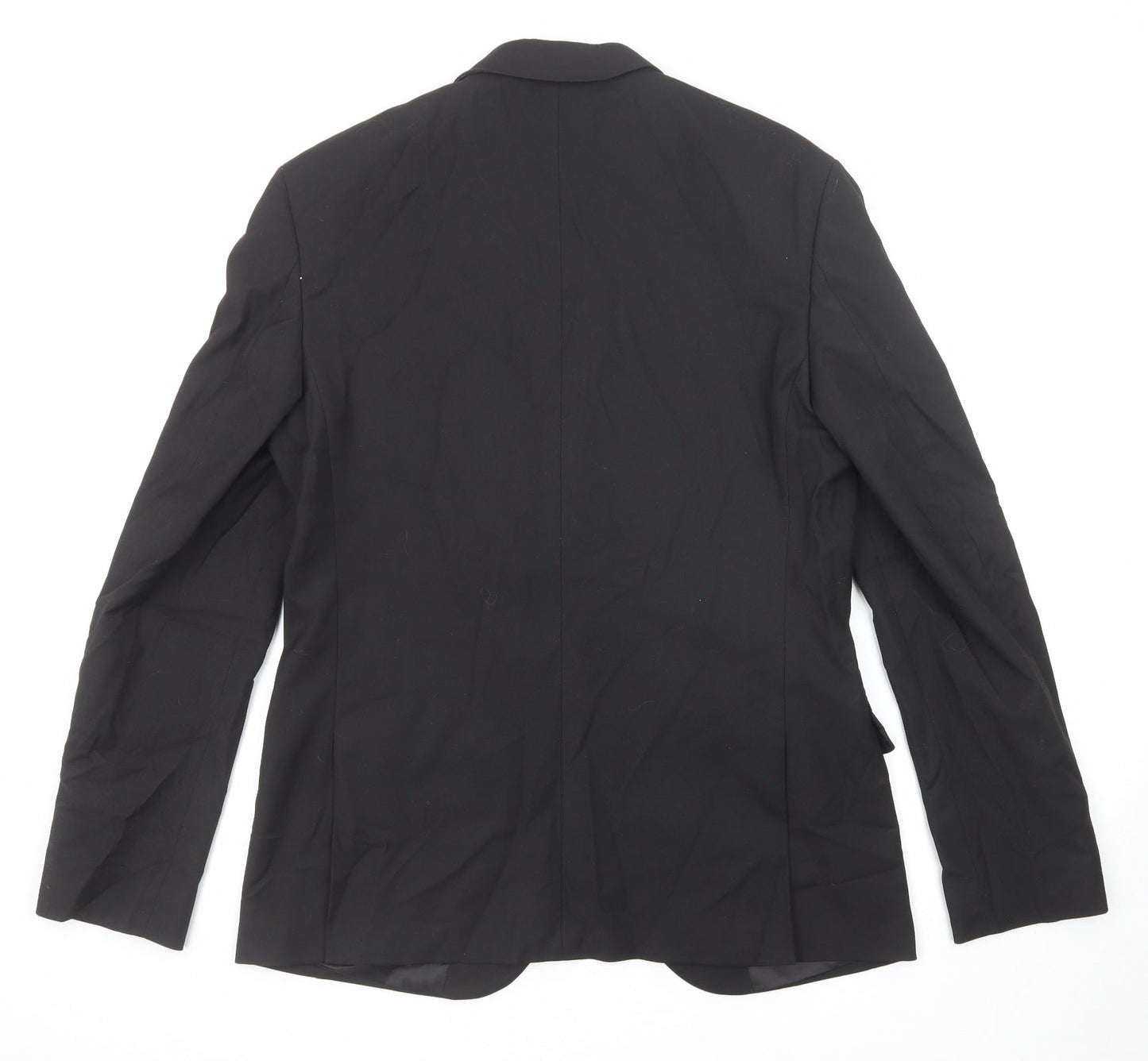 Marks and Spencer Mens Black Polyester Jacket Suit Jacket Size 40 Regular