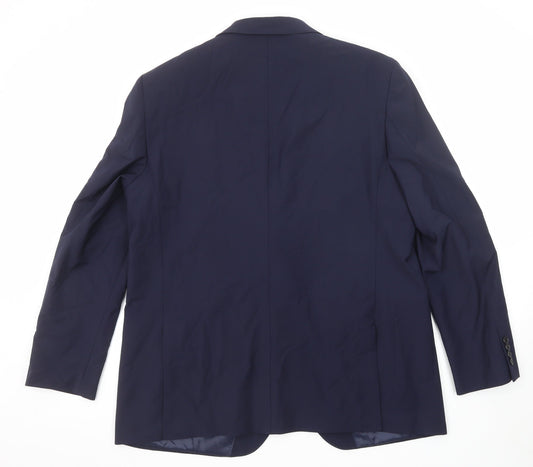 Marks and Spencer Mens Blue Polyester Jacket Suit Jacket Size 48 Regular