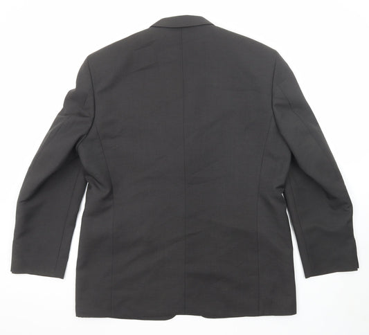 Savatini Mens Black Polyester Jacket Suit Jacket Size 42 Regular