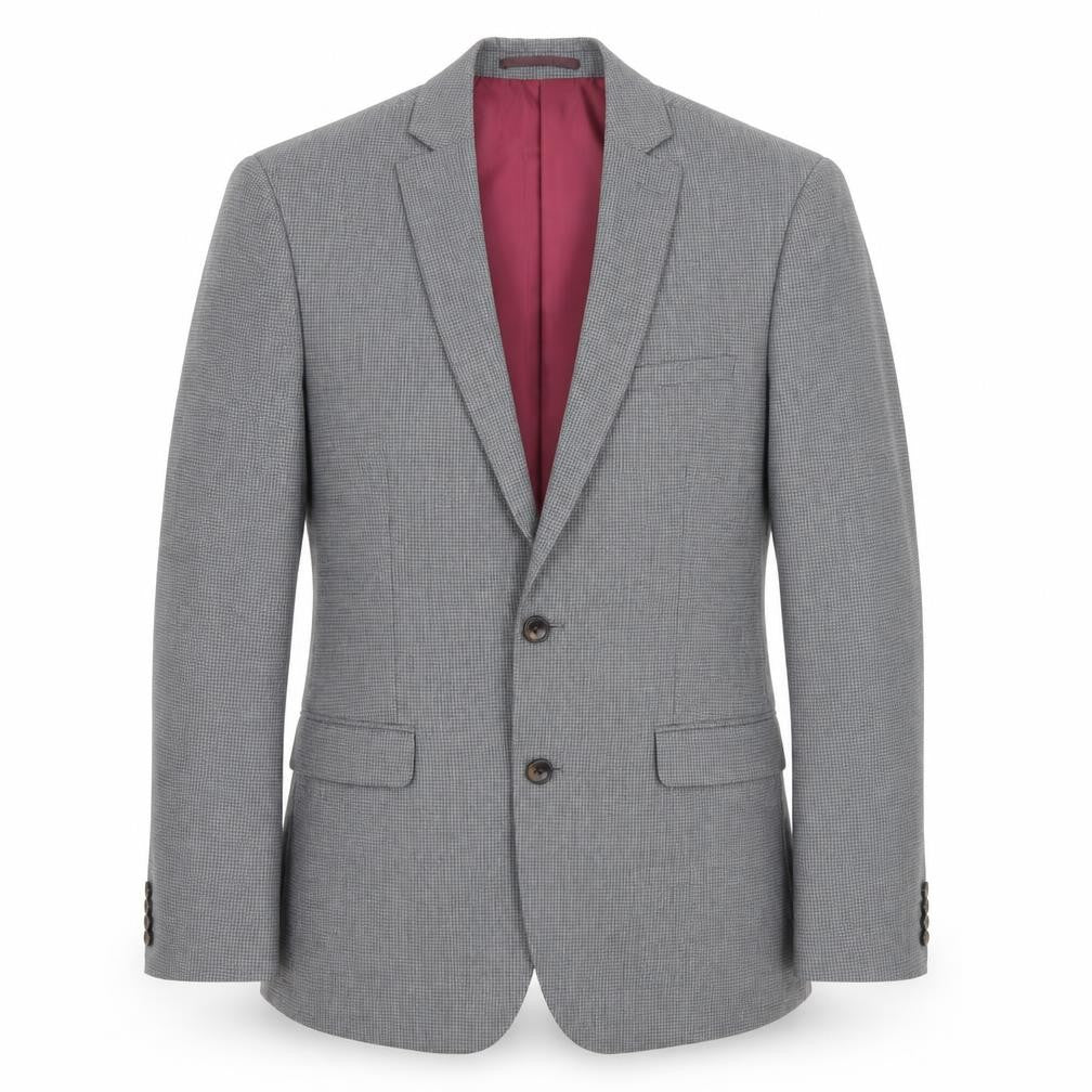 Marks and Spencer Mens Grey Check Polyester Jacket Suit Jacket Size 38 Regular