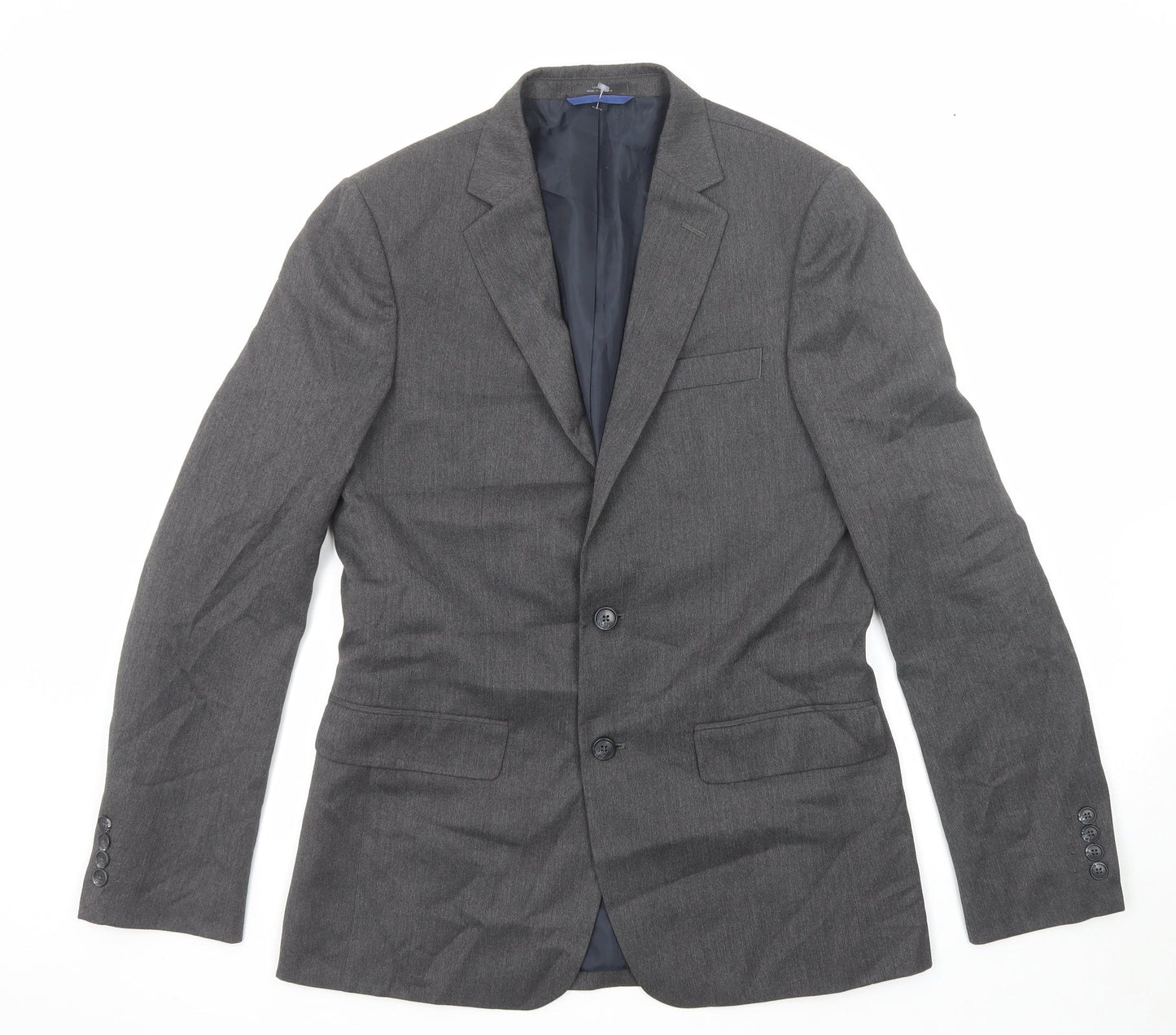 Marks and Spencer Mens Grey Polyester Jacket Suit Jacket Size 38 Regular