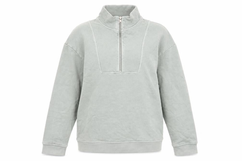 Marks and Spencer Womens Green Cotton Pullover Sweatshirt Size 8 Zip