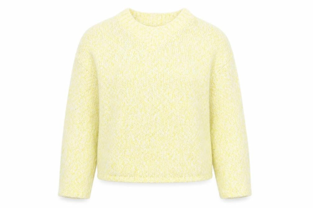 Marks and Spencer Womens Yellow V-Neck Polyester Pullover Jumper Size L