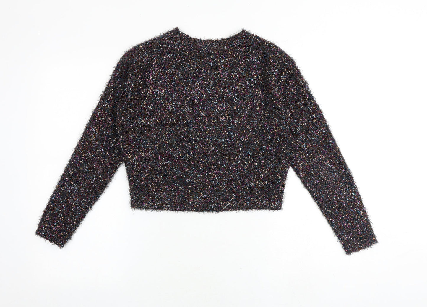 H&M Womens Multicoloured Round Neck Polyester Pullover Jumper Size XS