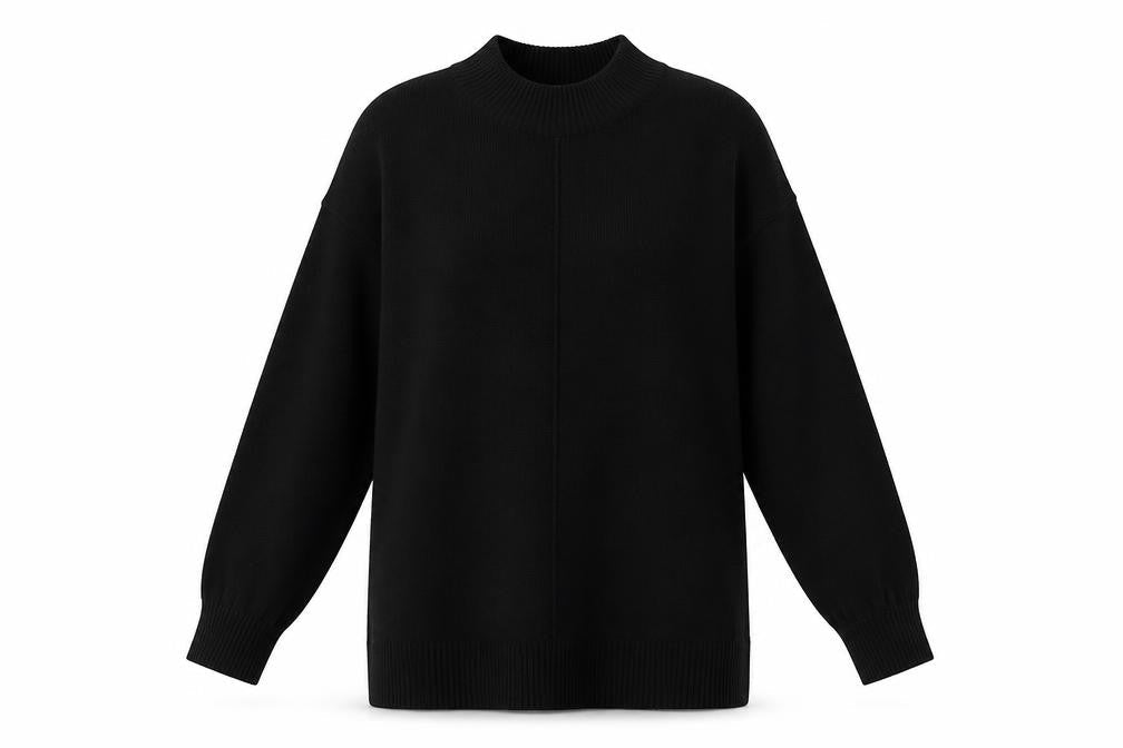 NEXT Womens Black Round Neck Acrylic Pullover Jumper Size XS